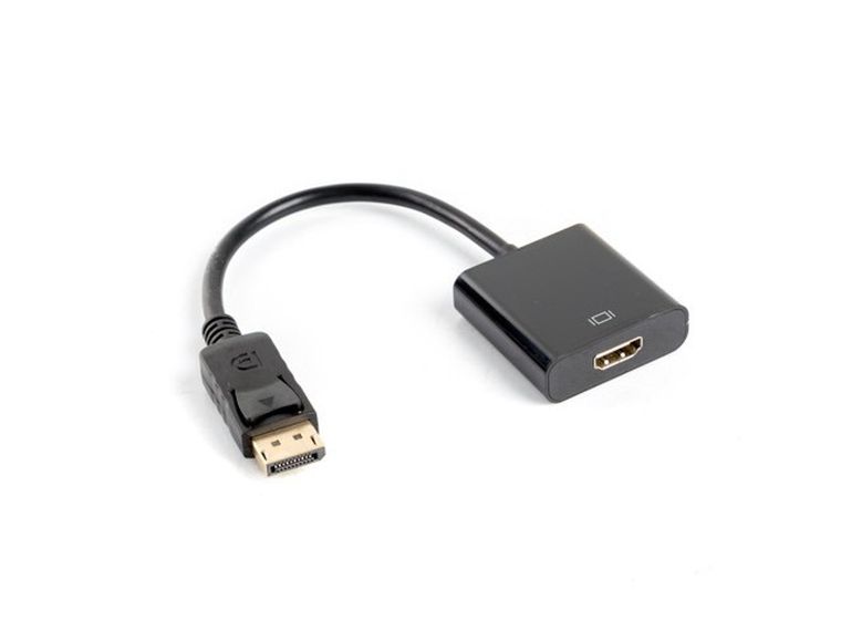 Lanberg, adapter, AD-0009-BK, DisplayPort M - HDMI F, 0,10m, czarny