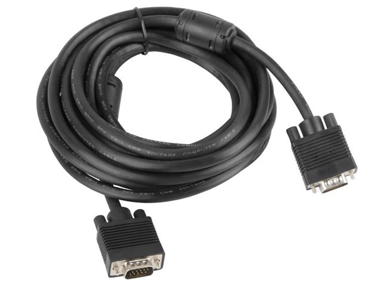 Lanberg, kabel, 5m, czarny