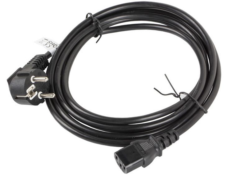 Lanberg, kabel Ca-c13c-11cc-0050-bk c13 / Iec C13 / Iec 320 C13 F - Schuko M, 5m, czarny
