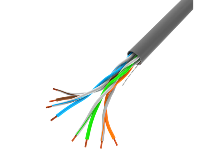 Lanberg, kabel LAN UTP, 100MB/S 305M DRUT CCA, szary