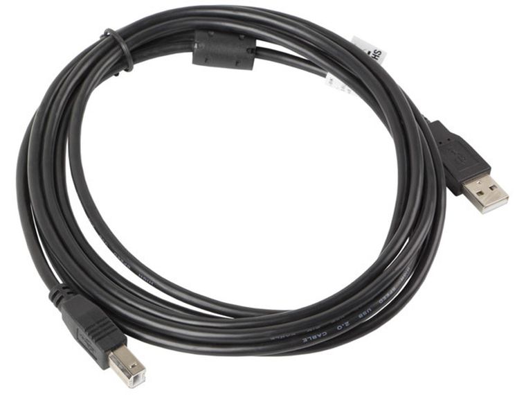 Lanberg, kabel, usb 2.0 typu A M, Usb 2.0 typu B M, 3m, czarny