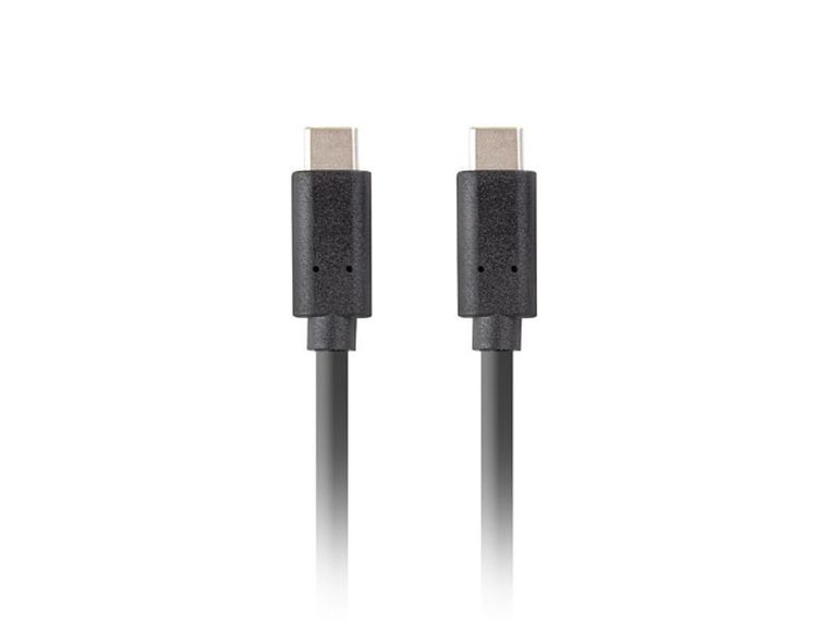 Lanberg, kabel USB-C, M/M 3.2 Gen2, 1M, 10gb/s, PD100W, CA-cmcm-32CU-0010-BK