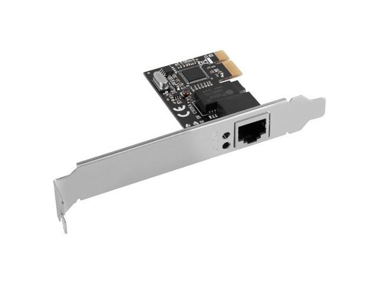 Lanberg, karta sieciowa, PCI-E 1X RJ45 1GB RTL8111C ŚLEDŹ LOW PROFILE PCE-1GB-201