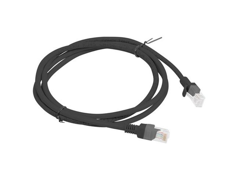 Lanberg, patchcord, kat. 6, UTP, 1,5m, czarny, 10 szt.