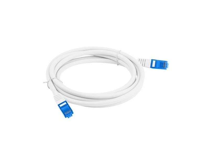 Lanberg, patchcord, kat. 6a, S/FTP CCA, 1m, szary