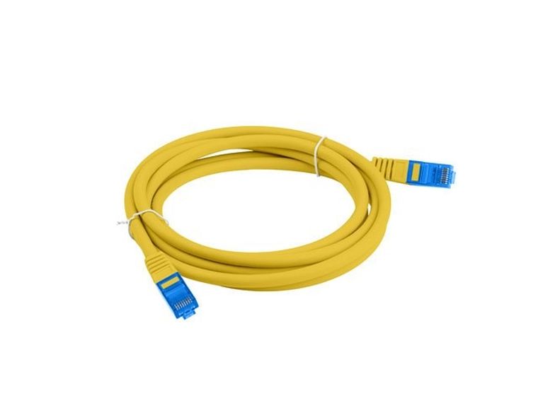 Lanberg, patchcord, S/FTP, kat. 6A, 3m, żółty
