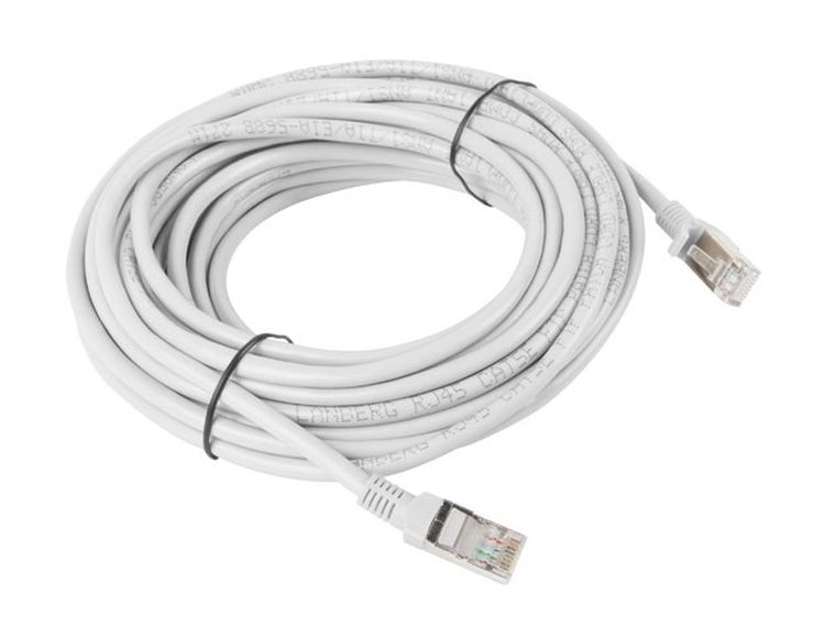 Lanberg, patchcord, UTP, PCU5-10CC-1000-S, RJ45 - RJ45, 10m, UTP, kat. 5e, szary