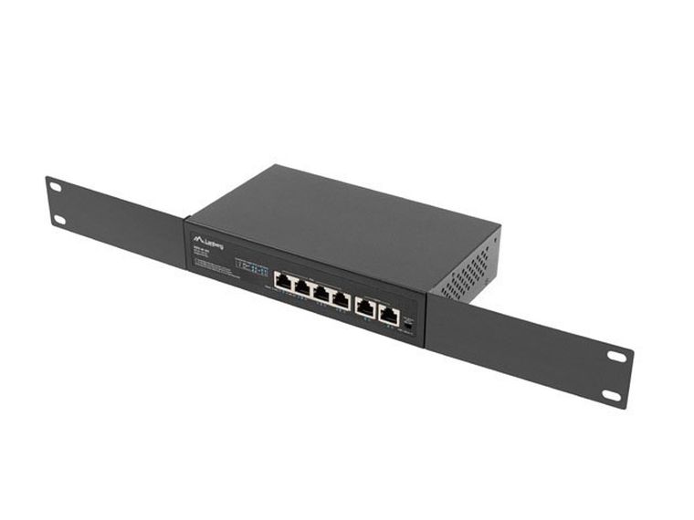 Lanberg, switch, POE+ RACK 10"/19" (4X 100MB/S POE+, 2X 100MB/S) RSFE-4P-2FE-60