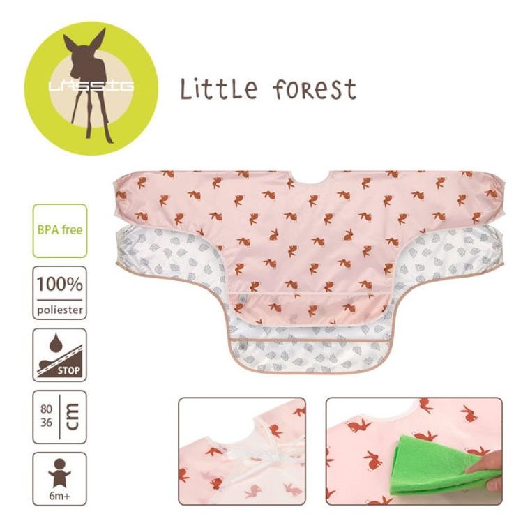 Lassig, About Friends, Little Forest, Zajączek, zestaw śliniaków z długim rękawem, 6m+, 2 szt.