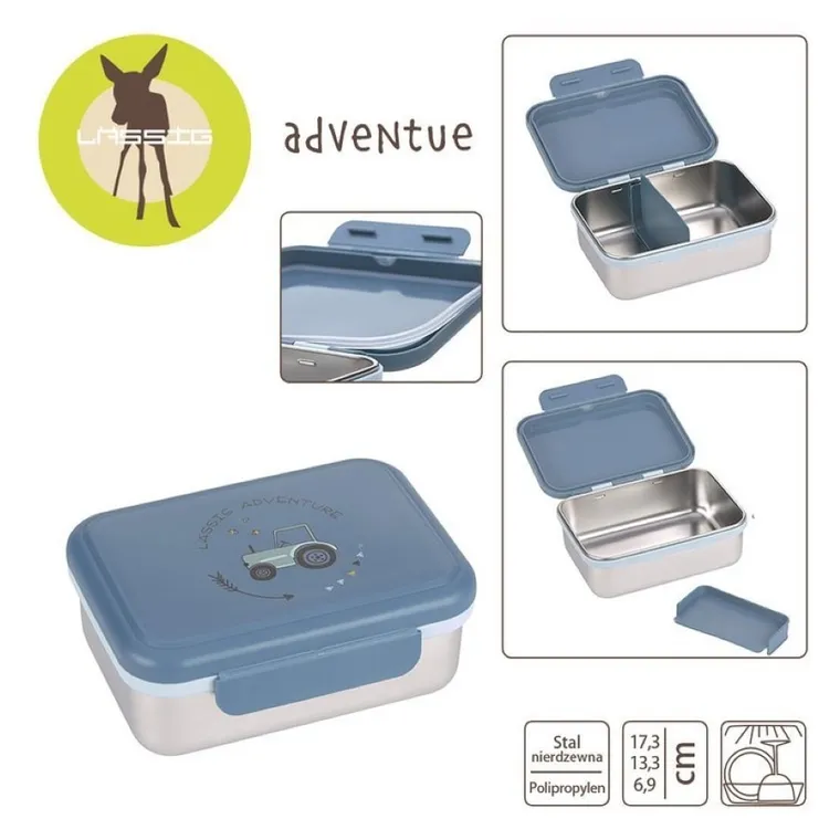 Lassig, Adventure, Traktor, lunchbox ze stali nierdzewnej