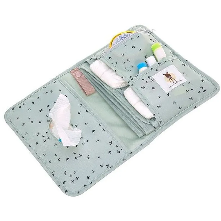 Lassig, Casual Label, etui-organizer na akcesoria do przewijania, Floral mint