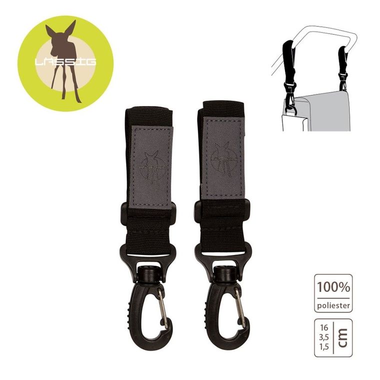 Lassig, Casual Label, uniwersalne zaczepy do torby, do wózka, 2 szt.