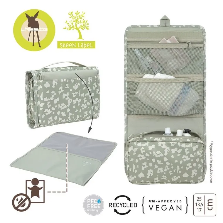 Lassig, Green Label, Leo, organizer, kosmetyczka podróżna, wisząca, light khaki
