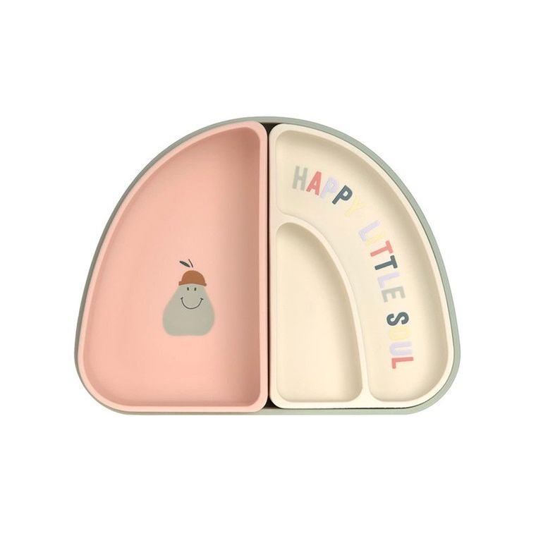 Lassig, Happy Fruit Cherry, zestaw silikonowych naczyń 3 el.