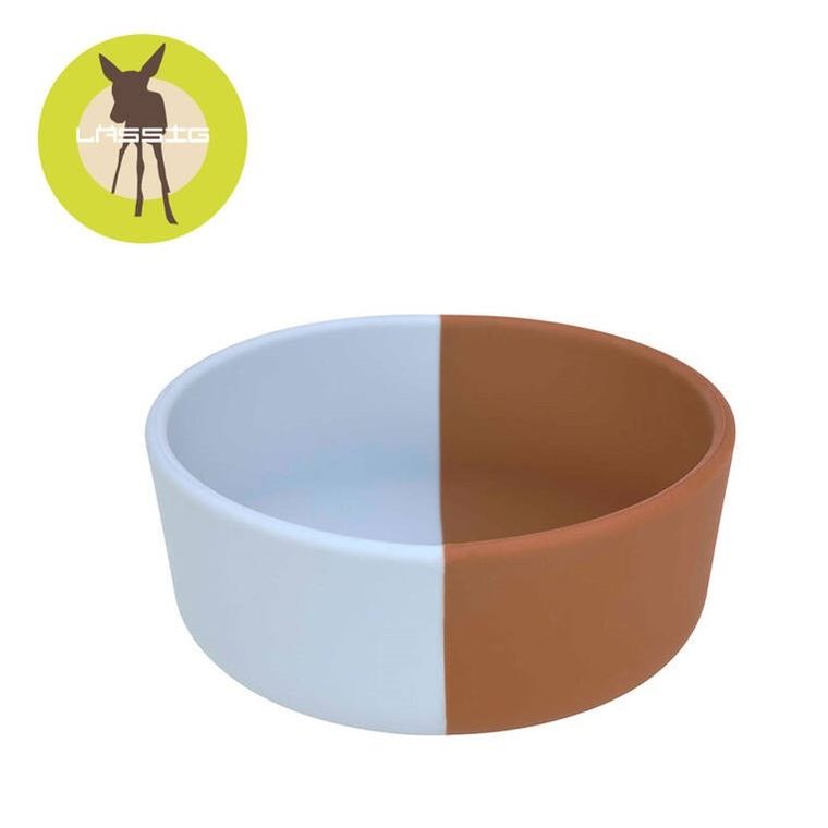 Lassig, Happy Rascals Smile, miseczka silikonowa dla dzieci, Sky Blue