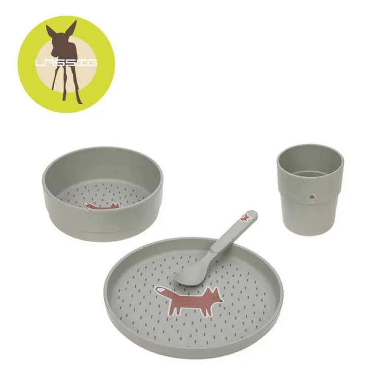 Lassig, Little Forest, Lisek, komplet naczyń dla dzieci