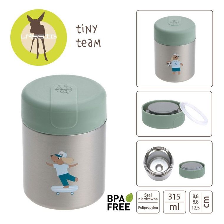 Lassig, Tiny Team, pojemnik, termos obiadowy, piesek, 315 ml
