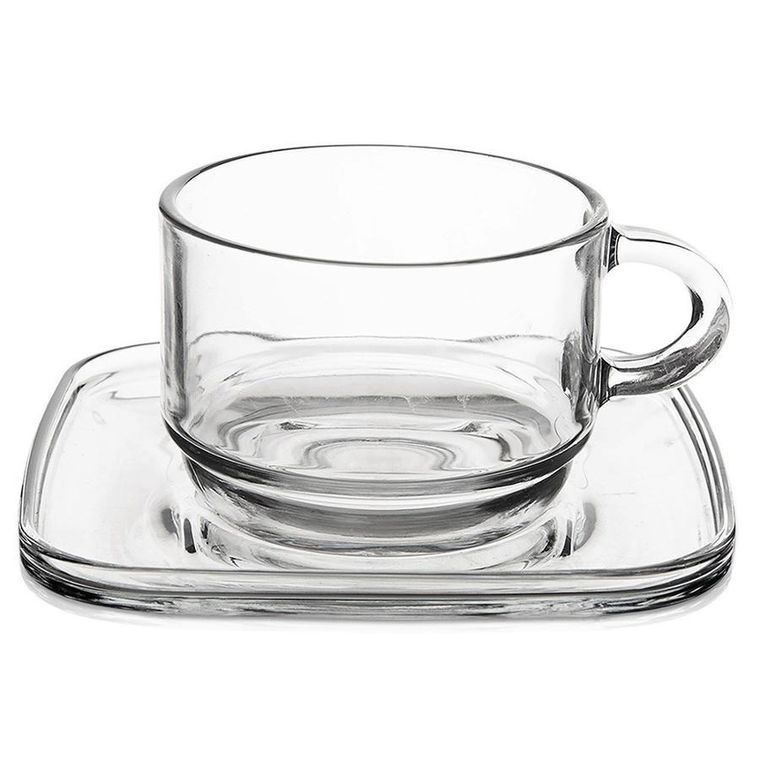 LAV, filiżanka ze spodkiem szklana, 250 ml, 6 szt.