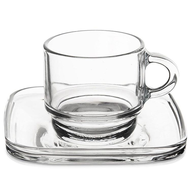 LAV, filiżanka ze spodkiem szklana, 75 ml, 6 szt.