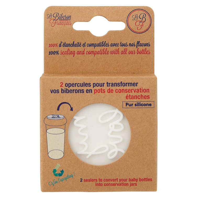 Le Biberon Français, dyski wymienne do butelek, serca/my love, 2 szt.