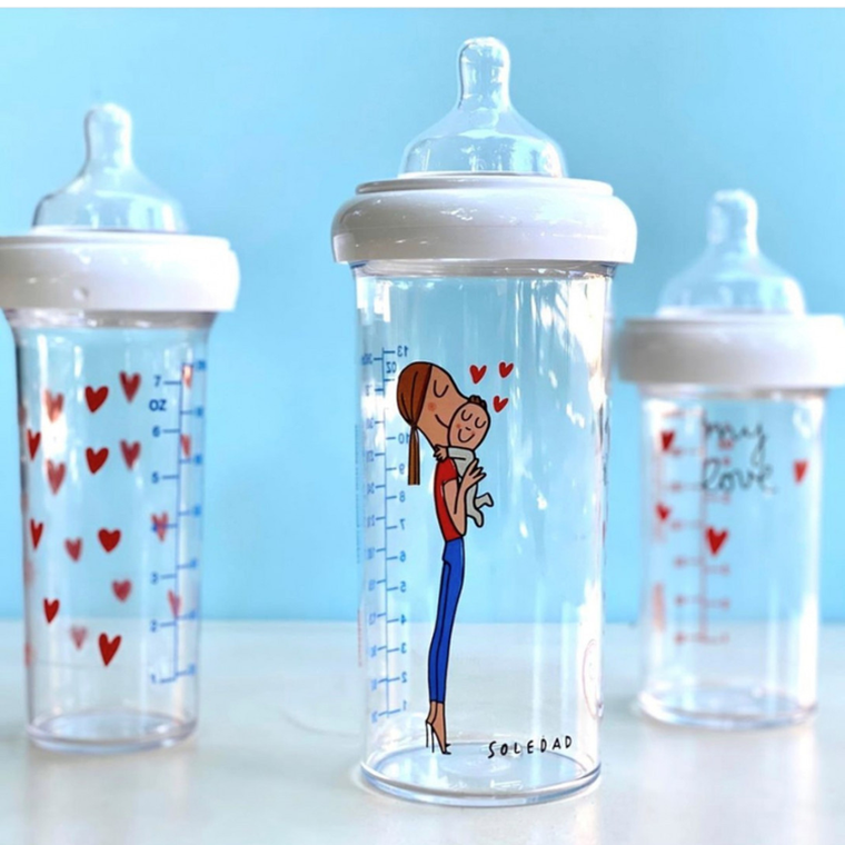 Le Biberon Français, zestaw butelek dla noworodków i niemowląt, Mama, 2-210 ml + 1-360 ml