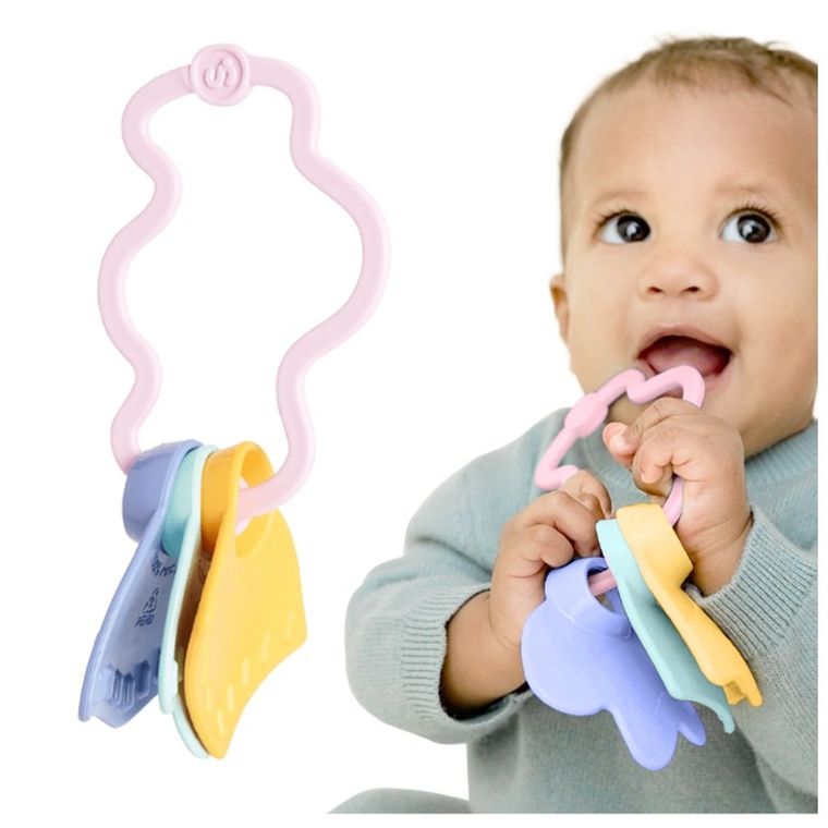 Le Jouet Simple, gryzaczek, grzechotka różowa