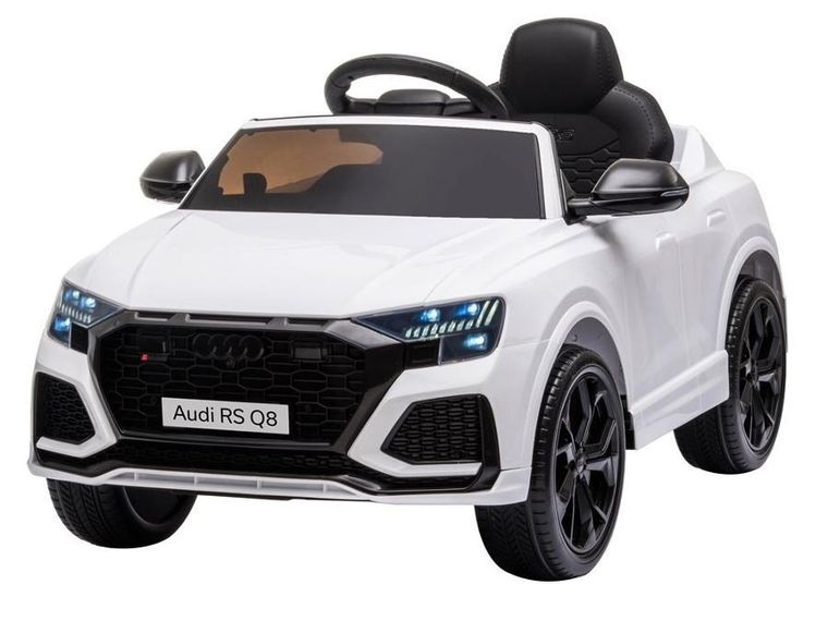 Lean Cars, Audi RS Q8, pojazd na akumulator, biały