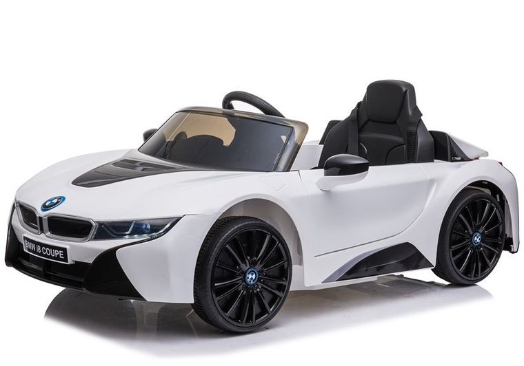 Lean Cars, BMW i8 Coupe, pojazd na akumulator, biały