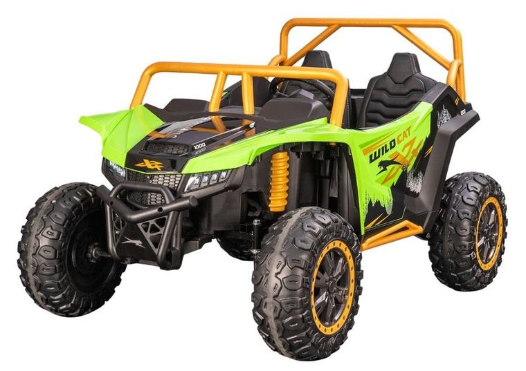 Lean Cars, Buggy Arctic Cat Wildcat XX, pojazd na akumulator, 24V14AH, zielony
