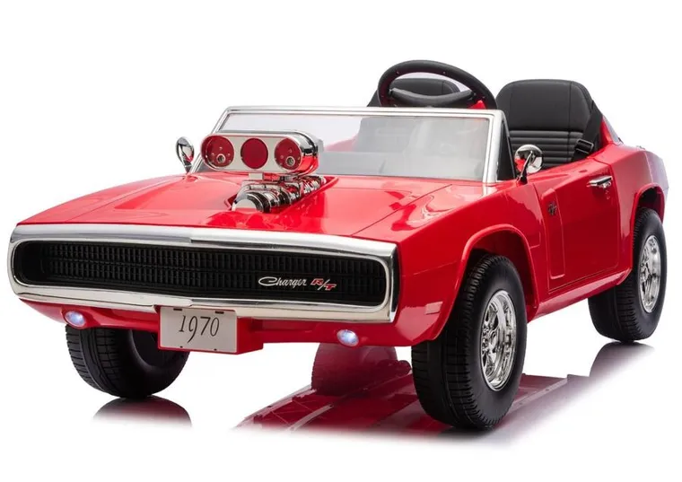 Lean Cars, Dodge Charger R/T, pojazd na akumulator, DLS-K12 24V7Ah, czerwony