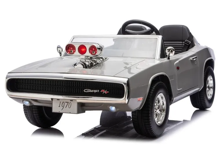 Lean Cars, Dodge Charger R/T, pojazd na akumulator, DLS-K12 24V7Ah, szary