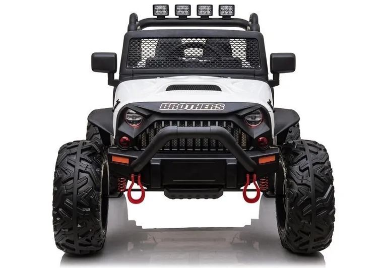 Lean Cars, Jeep, pojazd na akumulator, JC666, biały
