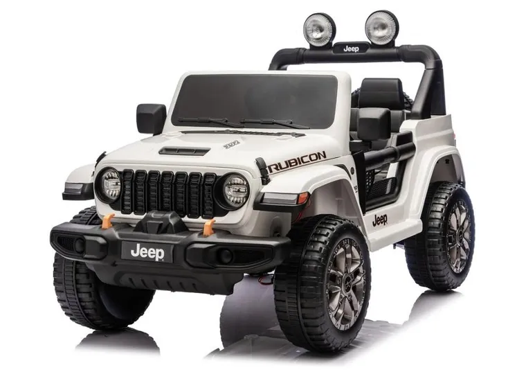 Lean Cars, Jeep Rubicon, pojazd na akumulator 4-4, DK-JWR556 4-200W 24V, biały