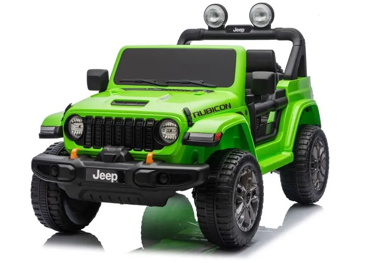 Lean Cars, Jeep Rubicon, pojazd na akumulator 4-4, DK-JWR556 4-200W 24V, zielony