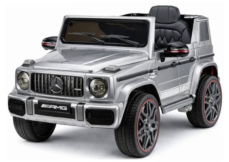 Lean Cars, Mercedes AMG G 63, pojazd na akumulator, srebrny lakierowany