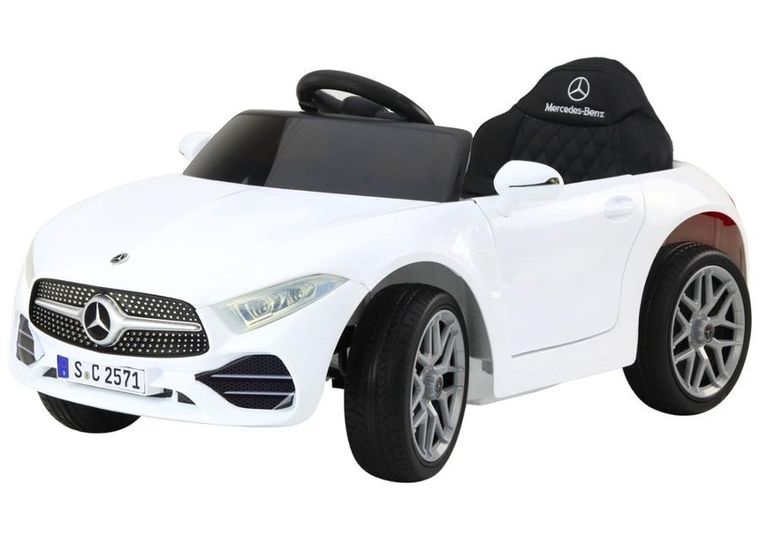 Lean Cars, Mercedes, pojazd na akumulator, KL-1666-1, biały