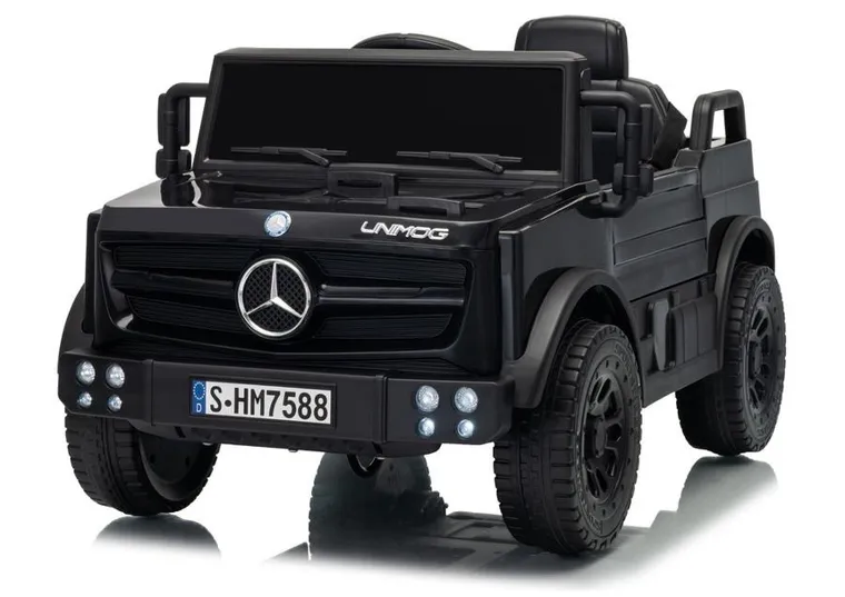 Lean Cars, Mercedes Unimog, pojazd na akumulator, HM7588 6V4Ah, czarny