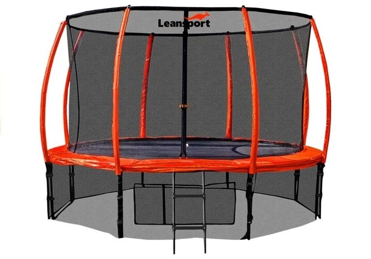 Lean Sport, Best, trampolina, 12ft, czarno-pomarańczowa
