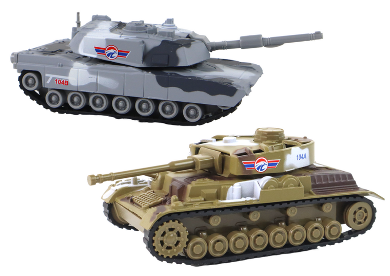 Lean Toys, aluminiowy czołg z napędem frykcyjnym, 1 szt.