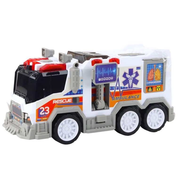 Lean Toys, ambulans na napęd, światło i dźwięk