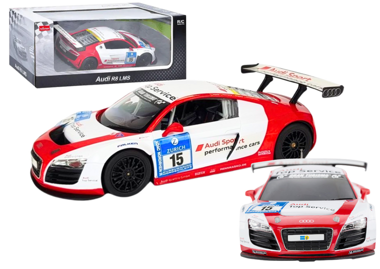Lean Toys, Audi R8 LMS, pojazd zdalnie sterowany, 1:24, biały