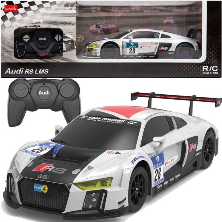 Lean Toys, Audi R8 LMS, pojazd zdalnie sterowany, 1:24, biały