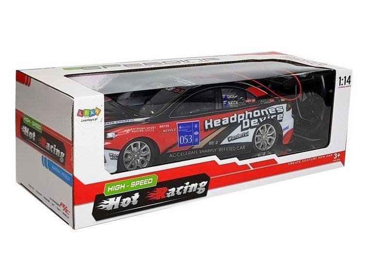 Lean Toys, Autko sprtowe, pojazd zdalnie sterowany, czerwony, 1:14