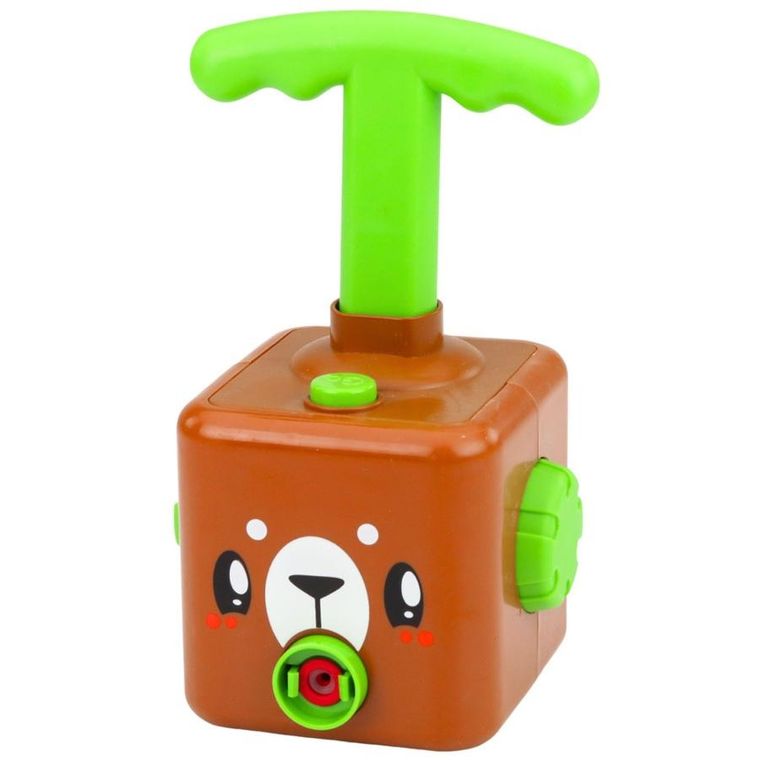 Lean Toys, balonowa wyrzutnia autek, miś