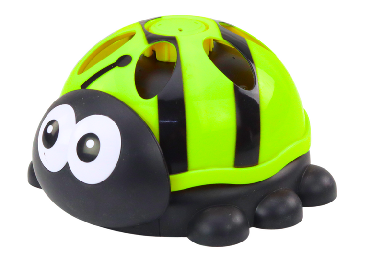 Lean Toys, biedronka, zraszacz ogrodowy, fontanna wodna, zielona