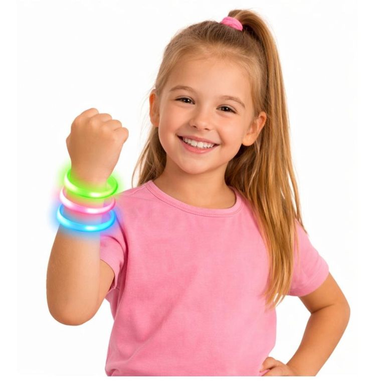 Lean Toys, bransoletki fluorescencyjne, świecące w ciemności, 3 szt.
