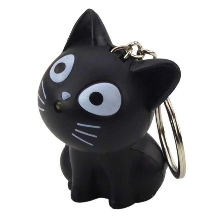 Lean Toys, brelok z latarką LED, kotek, 1 szt.