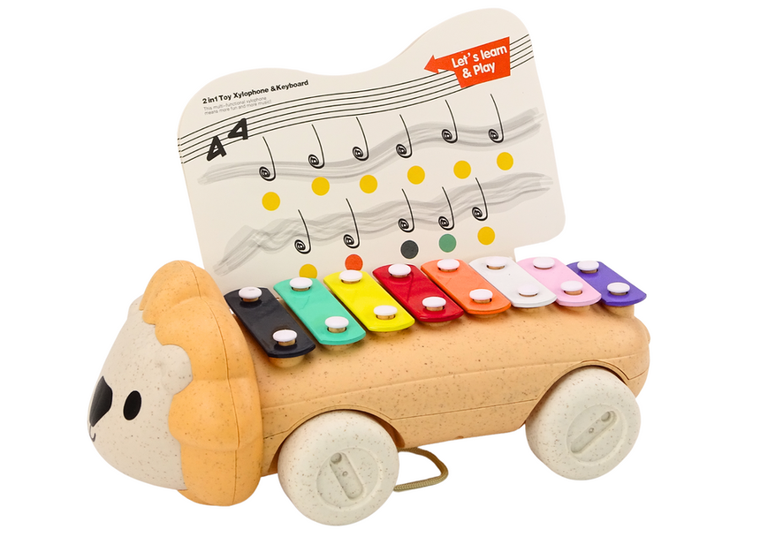 Lean Toys, cymbałki, lew na kółkach, instrument muzyczny