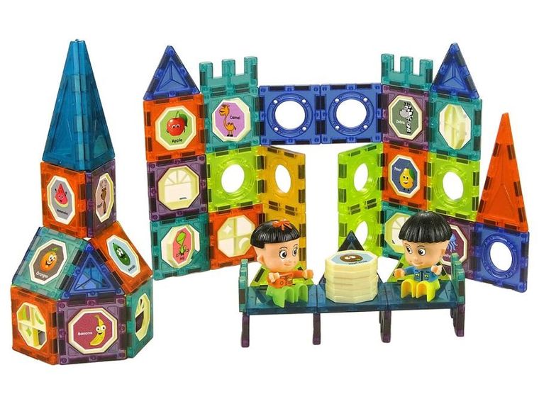 Lean Toys, diabelski młyn, klocki magnetyczne 3D, 98 elementów