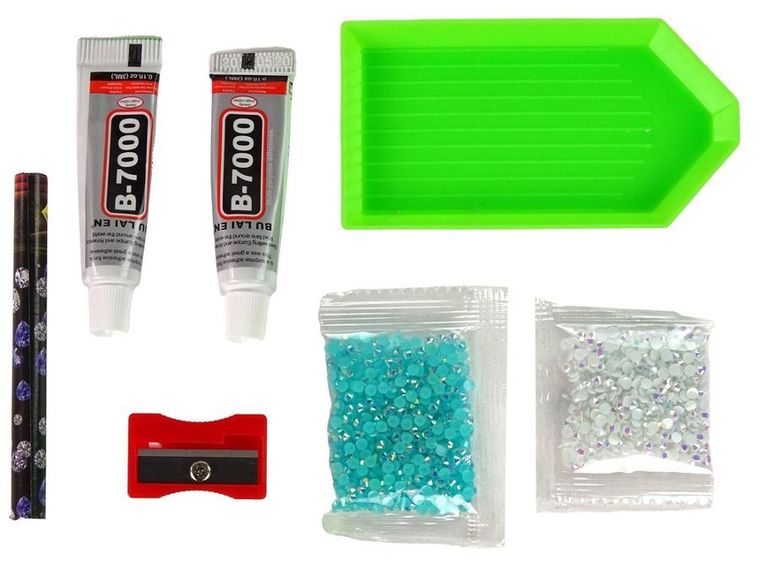 Lean Toys, diamentowy renifer, brelok, zestaw DIY, niebieski